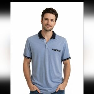 Cactus Man Ricky Singh Blue Polo Shirt Mens XL Short Sleeve Casual